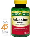 Spring Valley Kalium Heart Health Kosttilskud Kapsler, 99 mg, 250 Greve, Kalium Gluconate Bundle med Luals 45 Diabetes Decoded