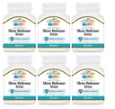 21. Century Slow Release Iron Tablets - 60 ct, Pakning med 6 - Emballage Maj Vary