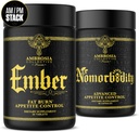 Ambrosia Nomorbidity Advanced Appetite Control & Ember Thermogen Fat Burner ttesmå 124; Kraftfuld Hunger Management, Appetite Support & Fat Burning System med KSM- 66 Ashwagandha, Garcitrin, CapsiMax ™, Afrika