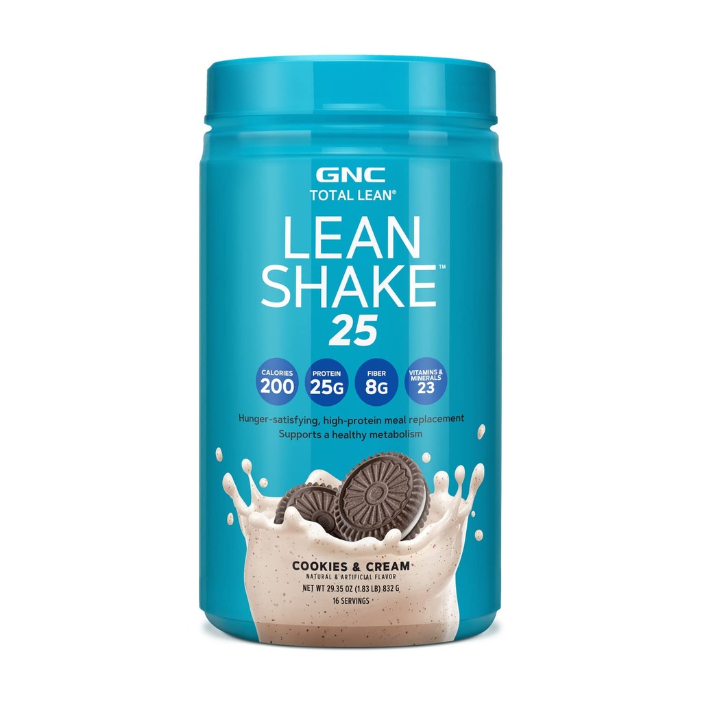 GNC i alt Lean Budding 124; Lean Shake 25 Protein Powder Buddy 124; High- Protein Meal Erstatning Shake 124; Cookies og fløde Buddy 124; 16 Servering