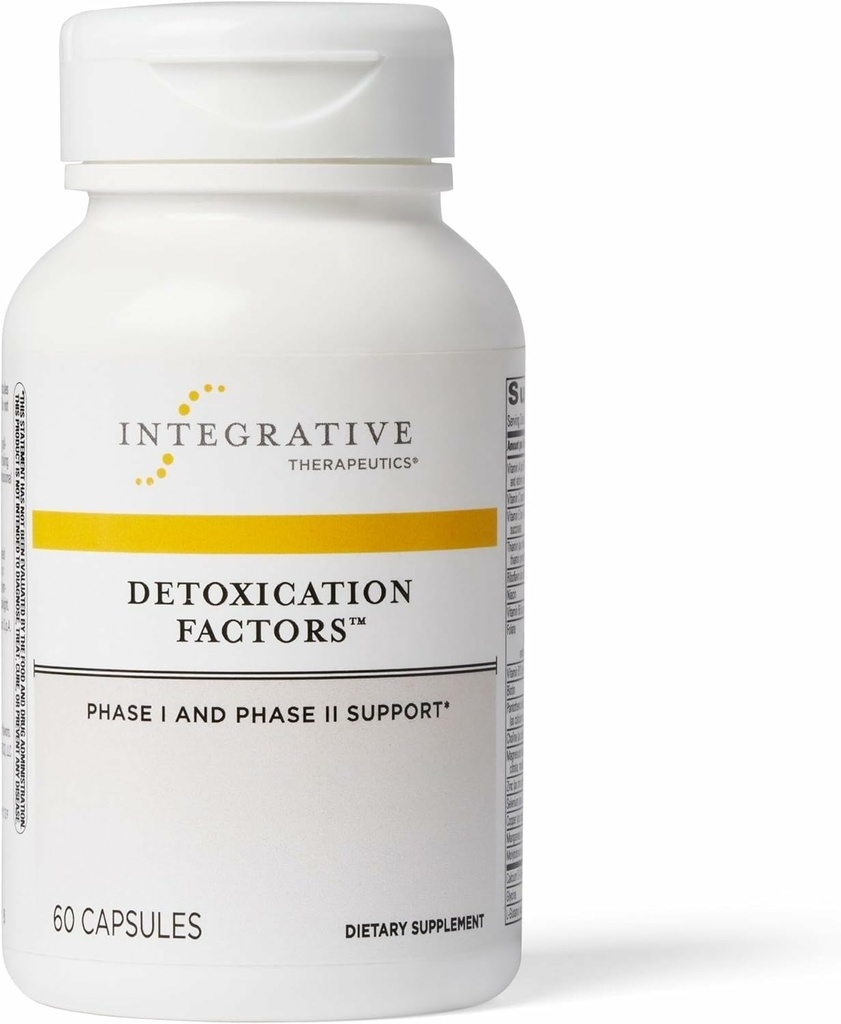Integrative Therapeutics Afgiftningsfaktorer - Levertilskud til afgiftning Pathway Support * - Inkluderer Vitamin A & C - Dairy- Free - 60 kapsler (30 Servere)