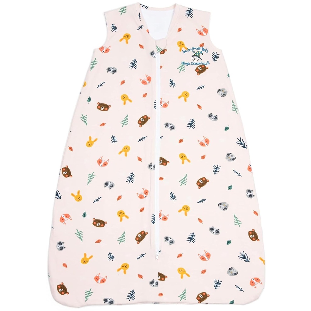 Baby Merlin's Magic Dreamsack - Cotton Wearable Blanket Sleep Sack - Winter Baby Sleep Sack for 6-12 Months Babies - Promotes Restful Sleep and Hip of Movement - Sleeping Animals