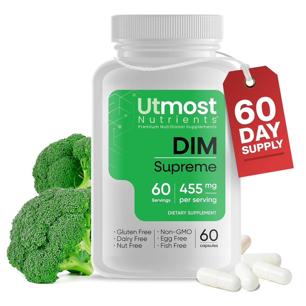 DIM supplement til kvinder - 455 mg, 60 Kapsler; 124; Blend of Broccoli Extract og Bioperine for maximized Bioavailability • 124; Designet til at assistere med østrogen forordning • 124; Acne støtte til mænd og kvinder