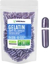 XPRS Nutra Størrelse 0 Tomme kapsler - 100 Tomme Gelatine kapsler - Piller til det selv Kapselfyld - Pure Bovin Pill Gel Caps til Do- It- Yourself Kosttilskud (Pearl Purple)