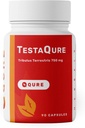 TestaQure Testosteron Supplement for mænd - Testosteron Booster øger mandlige potens & muskelmasse - Stamina, Endurance, Energy & Mood Enhancer - 90 kapsler Vegan & Soy- Free