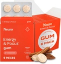 NeuroGum Energy & Focus Gum (54 Count- 6 Pack, kanel)