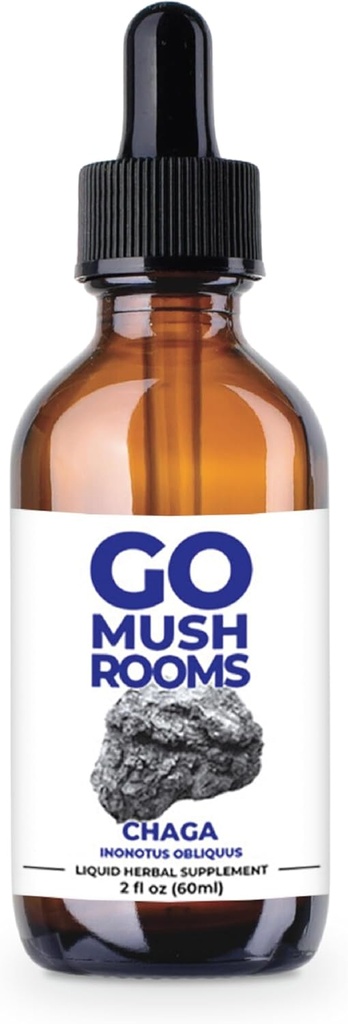 Chaga Mushroom Tinktur Supplement - Nutrient Rich & Antioxidant Support - 2 fl oz (60 Servere) *