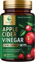 Apple Cider Vinciferkapsler ACV Kosttilskud 1877mg, Vitamin D3, Zink & bedste ACV supplement piller støtte Gut sundhed for bedre fordøjelse, immunsystem support, non-GMO & gluten fri, 60 kapsler