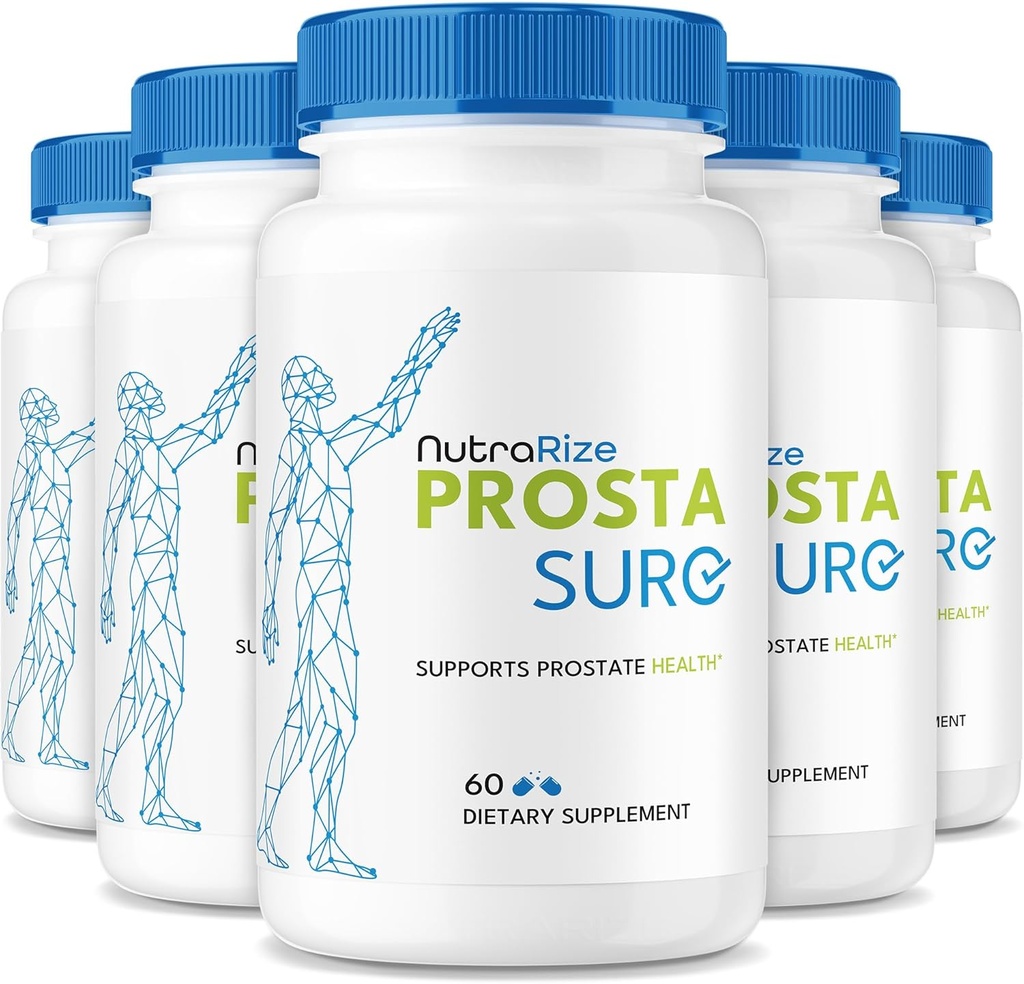 NutraRize (5 Pack) Prostasure Capsules - Official Prosta Sure Pills for Prostate Heath, All Natural Support Formula for More Control & Overall Well-Being, Pastillas Review (300 Capsules)