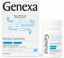 Genexa Senna Laxative Tablets against 124; Irregularity & Constibution Relief; Effective Gentle, Overnight Laxative Measures 124; Gratis Talkum 124; Certified Organic & Non- GMO Measures 124; 50 Tablets