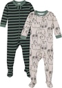 Gerber baby- boys 2-pack Snug Fit Footed Cotton pyjamas