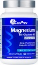 CanPrev Magnesium Biglycinate Chelated 80mg Ultra Gentle 120 V- Caps 120- Day Supply - Support Muskelfunktion, Knoglestyrke & Afslapning, Pure Magnesium Bisglycinate Formel, Promote Comfort & Balance