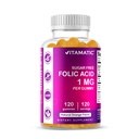 Vitamatisk folinsyre Gummy 1000 mcg (1 mg) - en essentiel prenatal vitaminer til mor og barn - vitamin B9-120 Vegan Gummies (1)