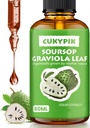 Mineraltilskud Soursop Graviola Leaf Extract Liquid Drop Plus Pure Botanisk til Cell Support, Zzz & Antioxidant - Soursop Bitters Liquid, 2-4 Måned Supply, 2 Fl Oz