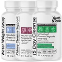 Youth & Tonic Complete Multiorgel Detox Support - 15 dages Colon Cleanser & Gut Detox, Nyre Rengøring, Vandbalance & Leversundhed, 90 Piller til kvinder og mænd