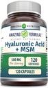 Amazing Formulas Hyaluronic Acid & MSM Supplement- 124; 500 Mg