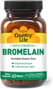 Country Life - Natural Bromelain, 500 mg, 60 tabletter