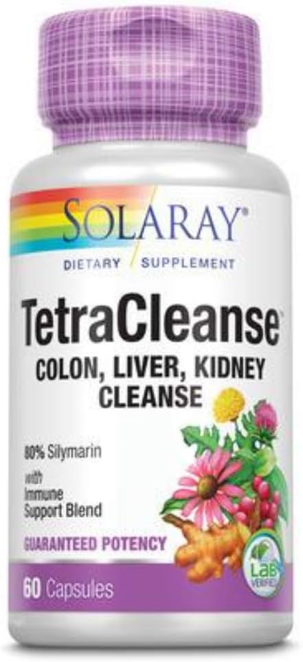SOLARAY Garanteret potens Tetra Cleanse, Kapsler; 124; 60 Tæl