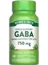Nature 's Truth GABA 750mg Capsules against 124; 60 Greve ttesmå 124; Gamma Aminosmørsyre Supplement 124; Non- GMO & Gluten Free Supplement