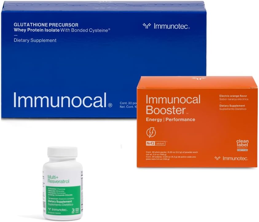Immuncal Energy Boost Pack Glutathione Precursor, Booster Energy Performance, Multi + Resveratrol