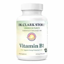 Dr. Clark Vitamin B1 Thiamin 400mg Supplement - Thiamin B1 Supplement for sundt nervesystem & energi Metabolisme, Gluten- fri, Dairy Free - 100 Gelatine kapsler