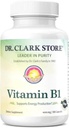 Dr. Clark Vitamin B1 Thiamin 400mg Supplement - Thiamin B1 Supplement for sundt nervesystem & energi Metabolisme, Gluten- fri, Dairy Free - 100 Gelatine kapsler