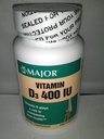 Større Generisk Vitamin D3 400 IE Kosttilskud Bone Health 100 tabletter