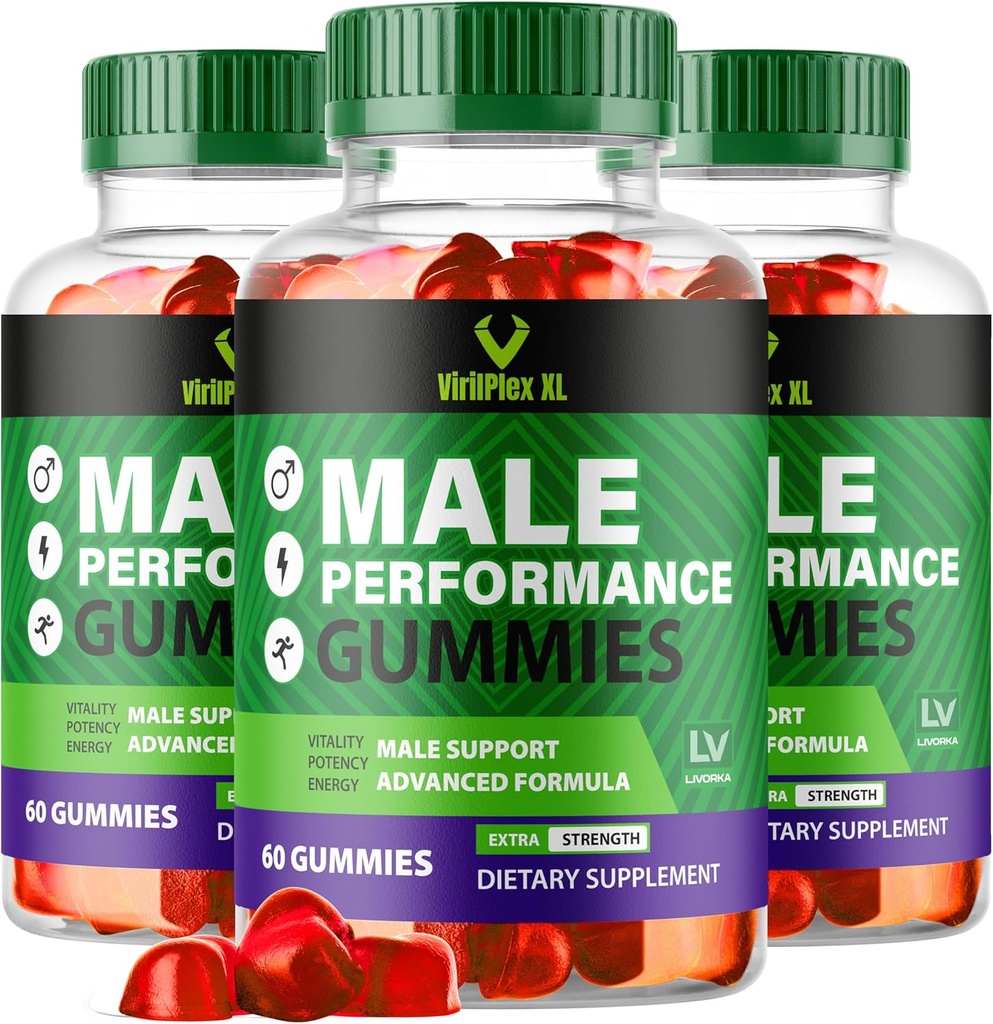 LIVORKA (3 Pack) VirilPlex XL Gummies, 180 Gummies til 3 Måneder