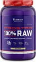 Ultimate Nutrition RAW Whey Protein Koncentrat pulver med ingen tilsat ingredienser eller flavors - 24 Bedste protein per servering med 5,5 Bedste BCAA, 2,2 Pounds, Unflavored