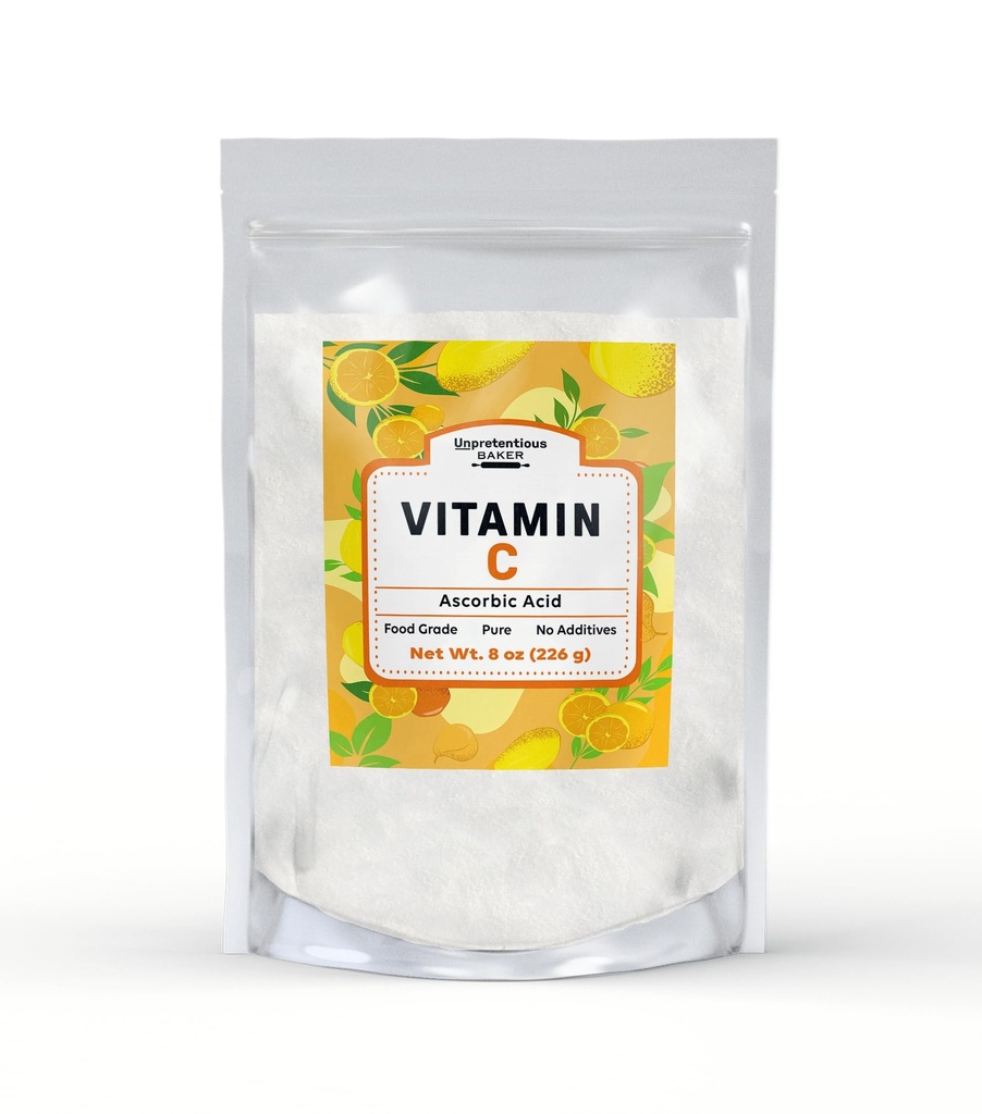 Uprætentiøs C-vitamin Pulver Baker Ascorbinsyre, resealable taske