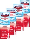 Mucinex Nasal Decongestant Spray, Sinus- Max Svær Nasal Congestion Relief Clear & Cool Nasal Spray, Lasts 12 Timer, Hurtig fungerende, Køling Menthol Flavor, Packaging May Vary, 0,75 Fl Oz (pakke med 4)