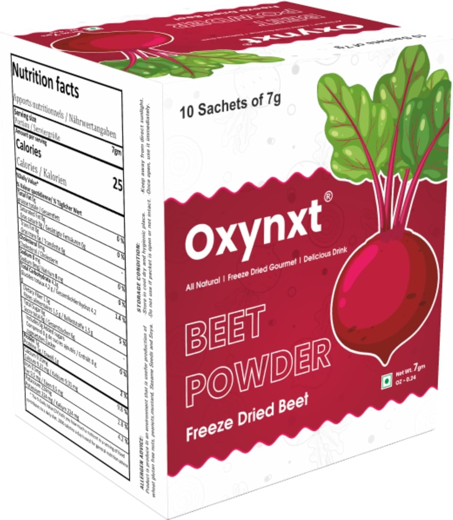 Freeze- Tørret Beet Powder Sachets 124; 10 Single-Serve Packs (70g) Note 124; Natural Energy Boost Shust 124; Non- GMO, Vegan, Gluten- Free Shut 124; Ready- to- Mix Superfood for smoothies & Drinks