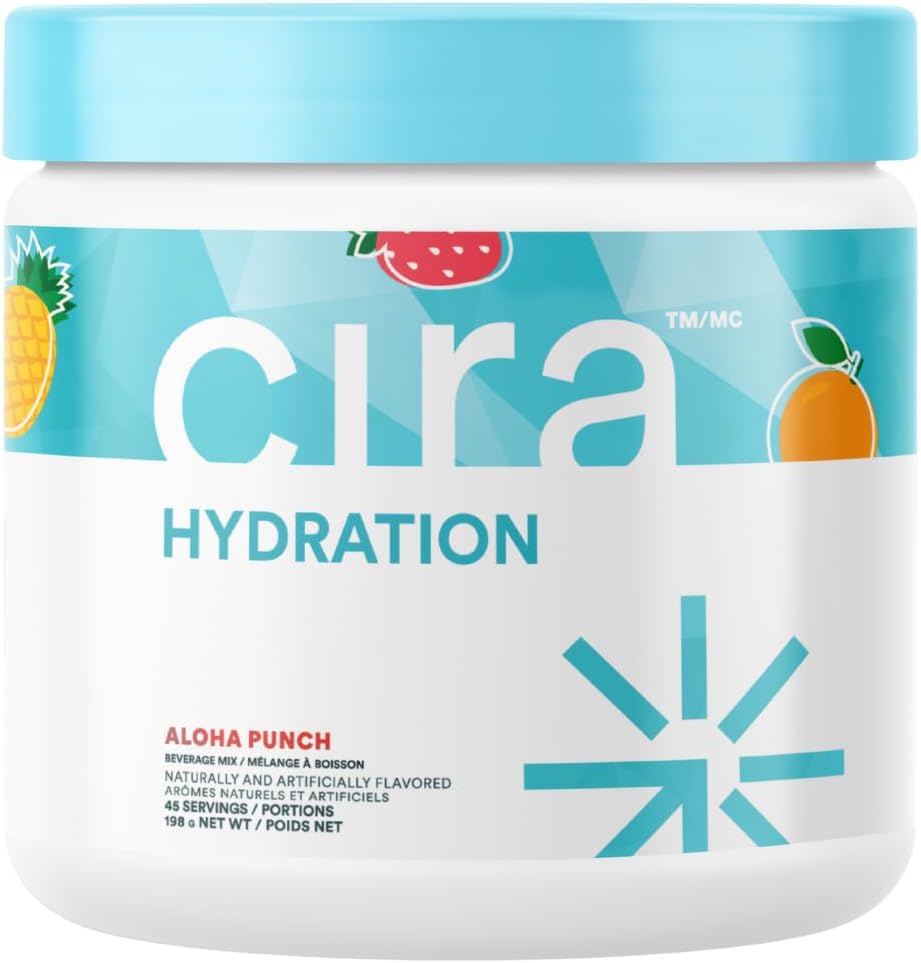 Cira hydrering pulver (45 Servere) - Elektrolyte drikke mix med Himalayan salt til dehydrering Relief og inddrivelse - Frugt Punch