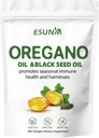 Oregano Softels, Oregano Oil med Black Seed Oil Promoderer Sæsonlig immunforsvar og skader, Oregano Oil supplement kapsler, Non- GMO, Gluten Free, 300 Softgel kapsler Kosttilskud