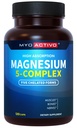 5- in-1 Magnesiumkompleks - Høj Absorption - Chelated Magnesiumglycinat, Malat, Citrat, Taurat, & Aspartat for Nerves, Muskler, Bones 124; 120 Kapsler