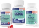 WELMATE Ultimate Cold & Allergy Relief Bundle: Maksimal styrke Guaifenesin 1200 Mg Mucus Relief (100 tabletter), Phenylephrin HCl 10 mg Nasal Decongestant (200 tabletter) & Zink Sulfate 220mg