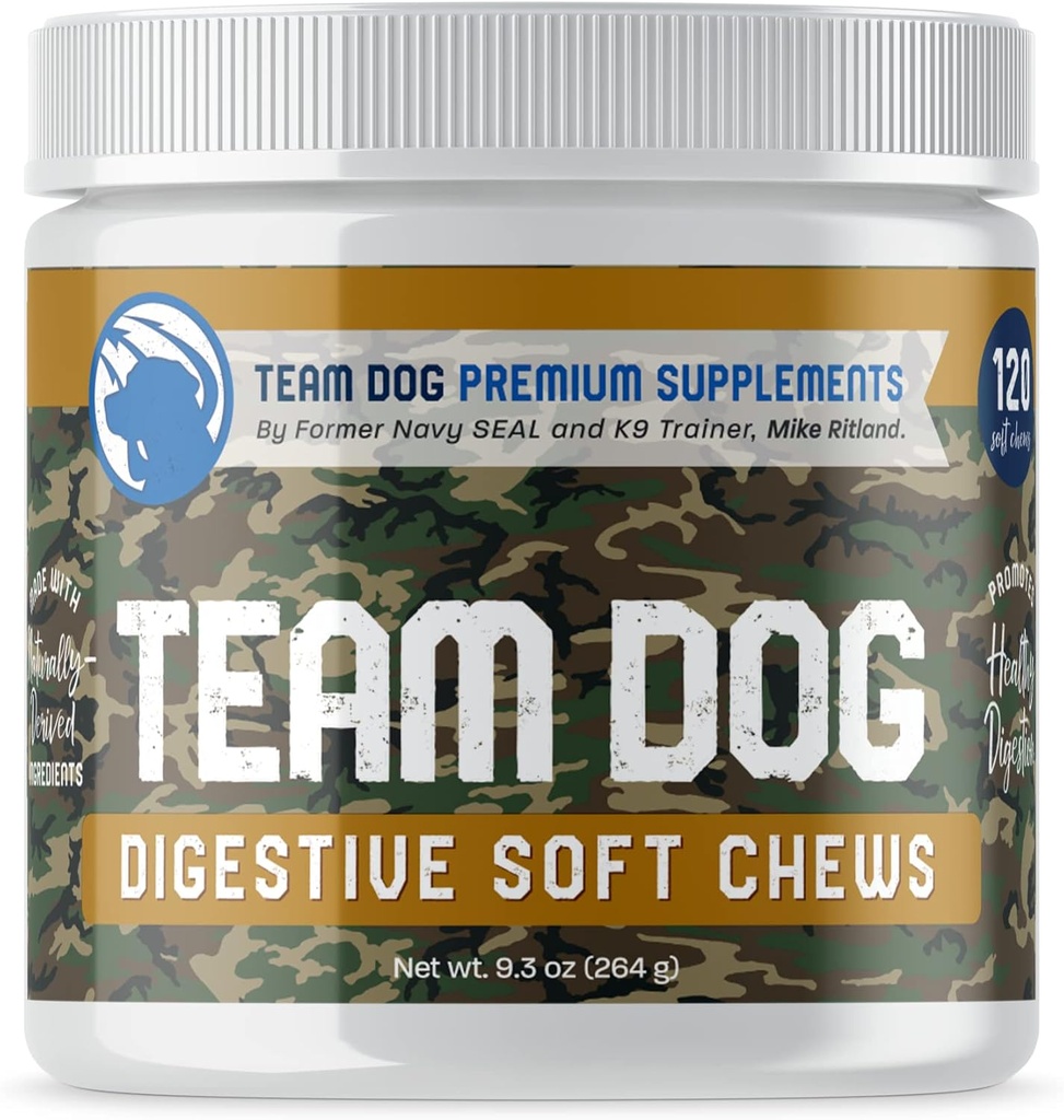 TEAM DOG Probiotiske tyggeben til hunde er 124; fordøjelsesenzymer & hunde probiotika til Gær, Itchy hud og Itchy ører er 124; for allergier & sensitive stomachs er 124; fremmer fordøjelsesmæssige & Gut sundhed for hunde er 124; 120 Tæl
