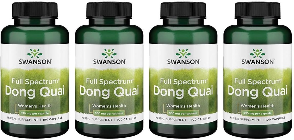 Swanson Dong Quai 530 Milligram 100 kapsler 4 pakning