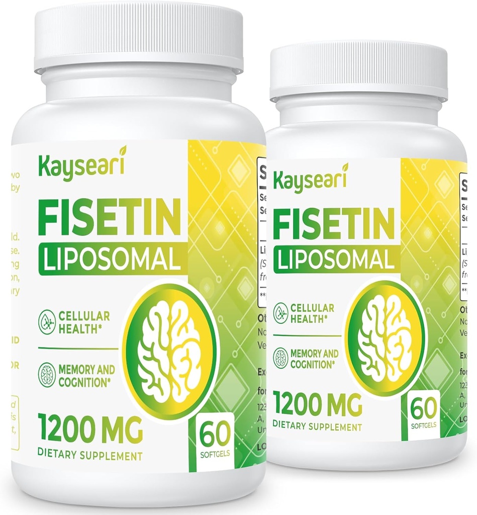 Fiskein 1200mg Liposomal Fiskein Kognitiv støtte Ikke- GMO 120 Kapsler