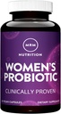 MRM Nutrition Women 's Probiotics against 124; Intestinal + immun Health against 124; Prebiotics + postbiotics against 124; Clinically Proven Measures 124; 25 billion Cells against 124; God Bacteria for Gut Health against 124; Hylde Stable Measures 124; 30 Servere