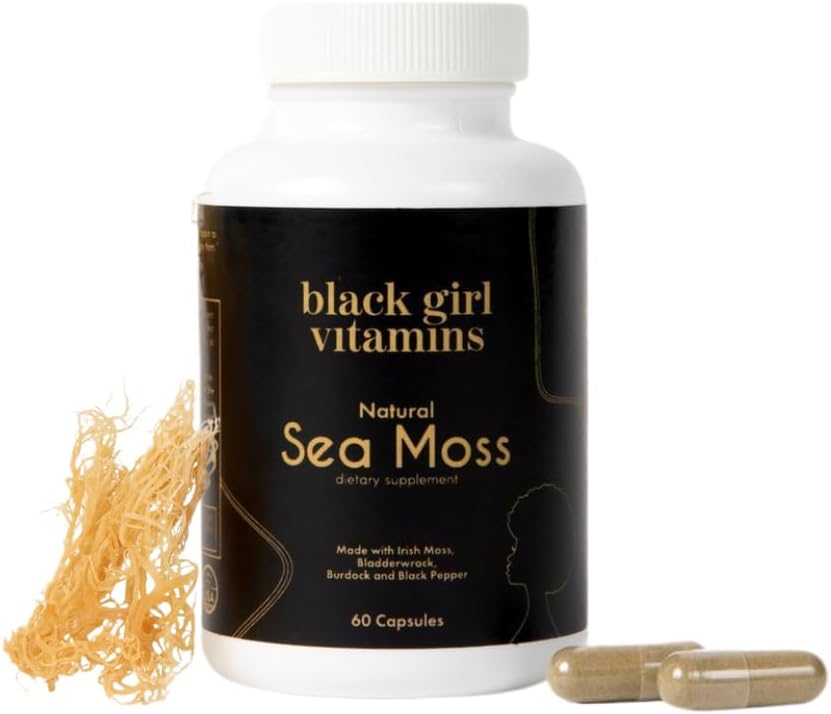 Black Girl Vitaminer - Irish Sea Moss Kapsler (500 mg) til immunforsvar - Økologisk Sea Moss
