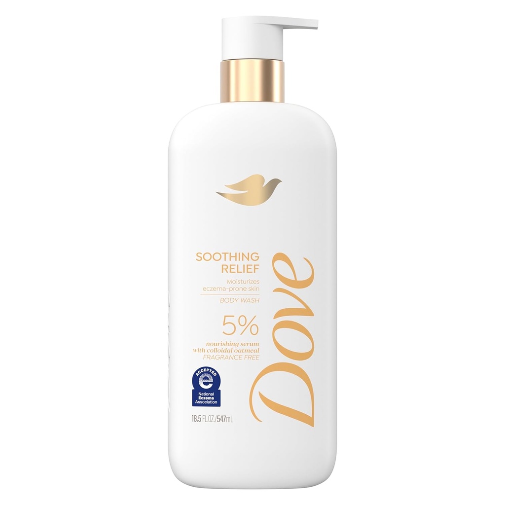 Dove duft fri Krop Vask Lindrende lindring Relief Moisturizes eksem-prone hud 5% nærende serum med kolloid havregryn 18,5 oz