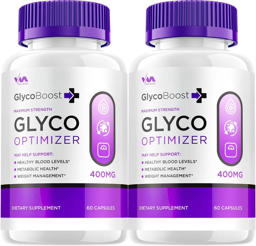 (2 Pack) Glyco Optimizer Sund Vitamin Support Supplement, Glyco Boost Capsule - Avanceret formel GlycoBoost, GlycoOptimizer Maksimal styrke anmeldelser, 120 Kapsler