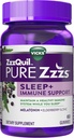 ZzzQuil Pure Zzzs Sleep + immunforsvar Melatonin Sleep Aid Gummies with Elderberry, Zink, Kamille, Lavender, & Valerian Root, 1mg per Gummy, 60 ct