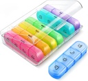 Ugentlig Pill Organizer 7 Dag 4 gange om dagen, ZIKEE Stor daglig rejse Pill Box sag for piller, vitaminer, fiskeolier, Kosttilskud (Clear)