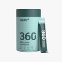 SUPPLY6 360 Grønne Pulver med 80 + Superfoods, Ayurvedic urter, Vitamin, Mineraler, Probiotika & Botantics