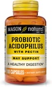 Mason Natural Acidophilus med Pectin kapsler, fordøjelseshjælp - 100 Ea