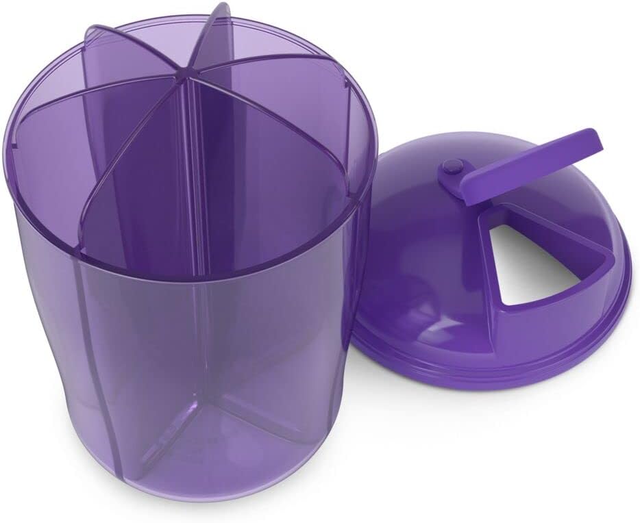 EZY DOSE Vitamin Organizer, 6 store afdelinger, 30-dages Vitamin og Medicin Opbevaring, Hold Vitamin og medicin i Check, Let at bruge, Holdbar og rejse venligt, lilla, BPA gratis