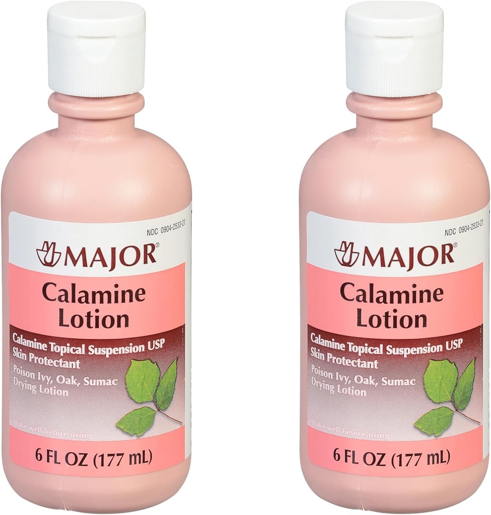 MAJOR Calamin Lotion - Calamin topisk suspension USP hudprotectant - 6 Fl Oz (177 ml) (2 Pack)
