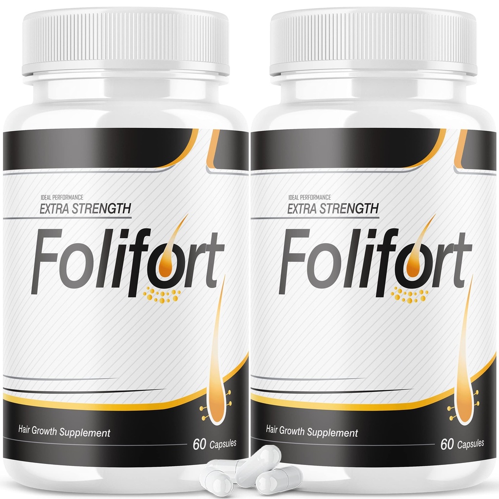 IDEAL YDEEVNE (2 Pack) Folifort Hårvækst piller Felfort Ekstra styrke Vitamin anmeldelser Suppliment (120 kapsler)